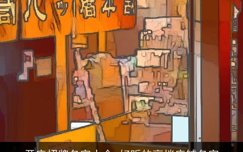 开店招牌名字大全 好听的高档店铺名字