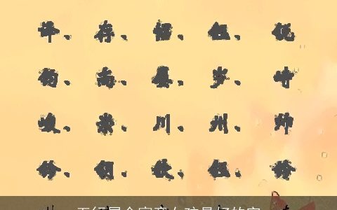 五行属金寓意女孩最好的字