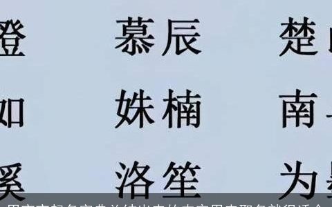 男宝宝起名字典总结出来的内容用来取名就很适合