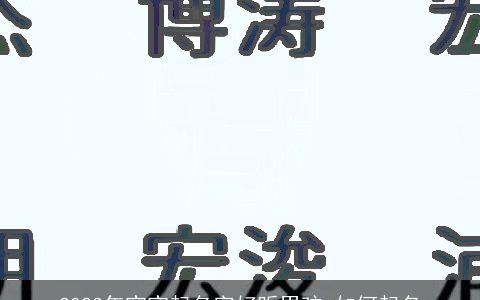 2023年宝宝起名字好听男孩 如何起名