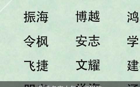 甄姓名字大气名字男孩