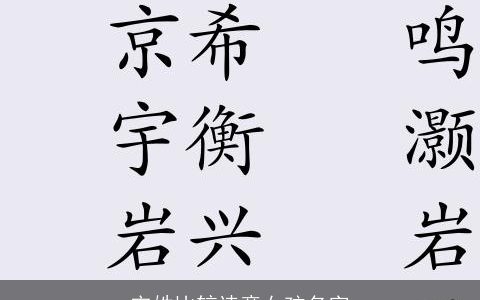 宋姓比较诗意女孩名字