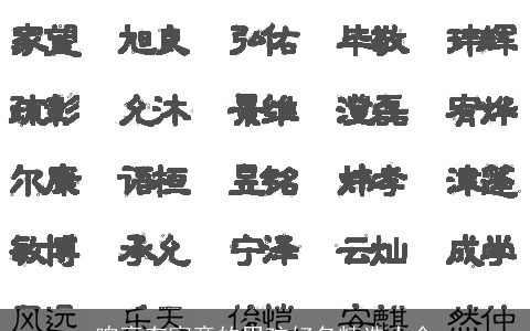 响亮有寓意的男孩好名精选大全