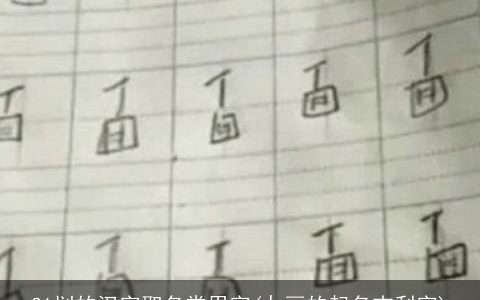 21划的汉字取名常用字(九画的起名吉利字)