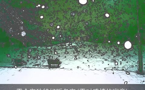 雪个字独特好听名字(雪对感情的寓意)