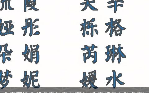 金字旁适合起名字的字有哪些(金字起名女孩名字)