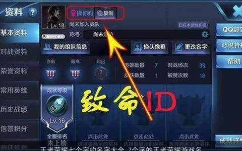 王者荣耀七个字的名字大全 7个字的王者荣耀游戏名字 2023诗意高雅的王者荣耀王者荣耀游戏名字筛选