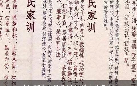 中国哪个姓最多(中国姓全的名人)