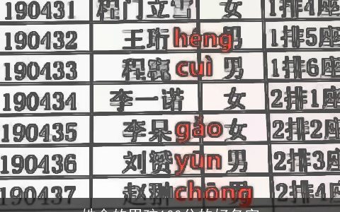 姓金的男孩100分的好名字
