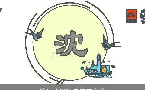 姓沈的男孩名字有寓意