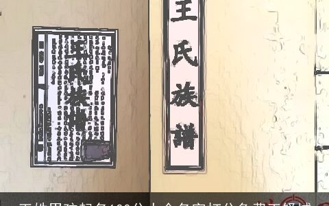 王姓男孩起名100分大全名字打分免费王铎城