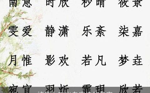 褚姓女孩出自唐诗的名字