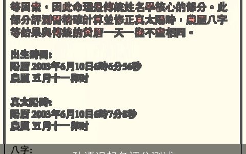 孙语迟起名评分测试