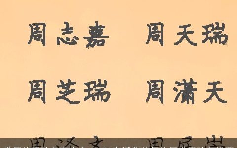 姓周的男孩名字大全 2024有涵养帅气的周姓男孩名推荐