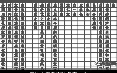 唐姓文字辈男孩名字大全