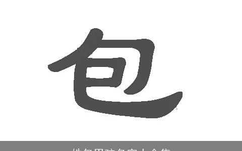 姓包男孩名字大全集