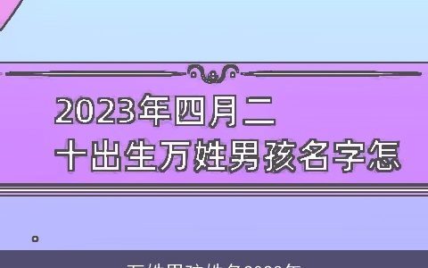 万姓男孩姓名2023年