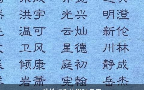 滕姓好听的男孩名字