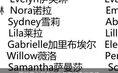 男孩英文起名这些名字经典寓意佳