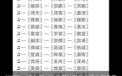 2023年11月21日出生的男孩起名古风大气名字