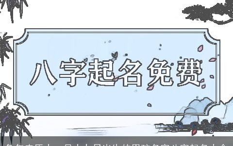 兔年农历十一月十九日出生的男孩名字八字起名大全