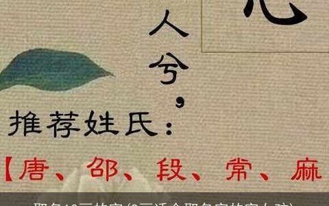取名10画的字(9画适合取名字的字女孩)