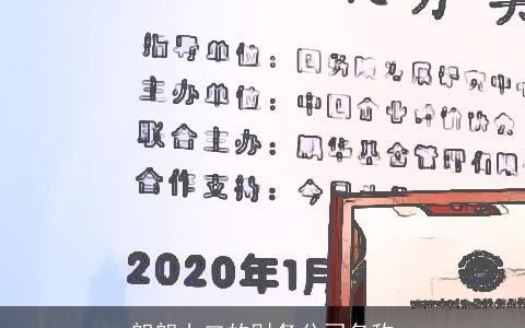朗朗上口的财务公司名称