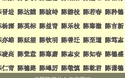 姓匡陈取什么名字男孩