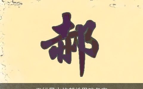 五行属火的郝姓男孩名字