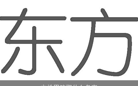 方姓男孩取什么名字