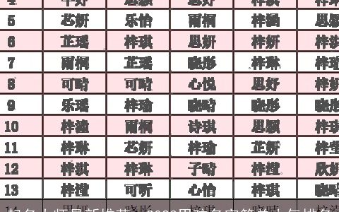 起名大师最新推荐  2023男孩名字简单大气排名