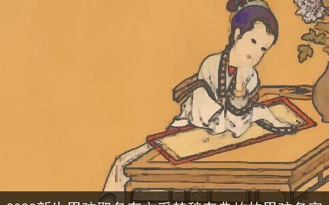 2024新生男孩取名有文采楚辞有典故的男孩名字