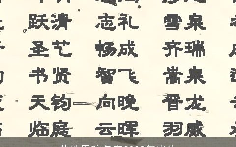 黄姓男孩名字2024年出生