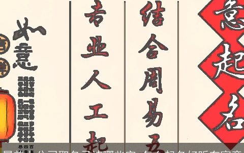 属龙人公司取名忌讳哪些字 怎么起名好听有寓意