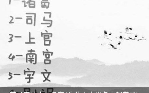 带子字的古风名字(为什么古代名人都带子)