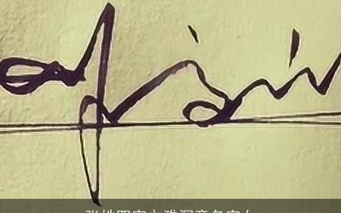 张姓四字文雅深意名字女