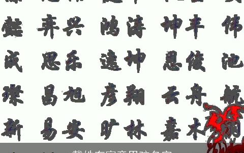 戴姓有寓意男孩名字