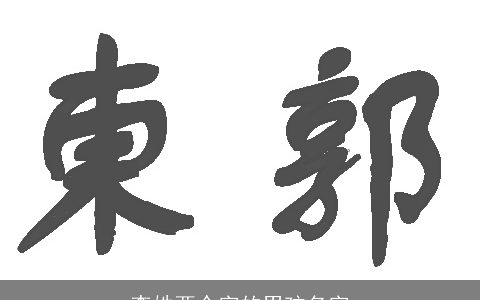 李姓两个字的男孩名字
