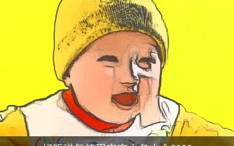 好听洋气的男宝宝小名大全2024