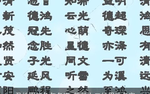 尹姓男孩兔年名字 朗朗上口的男孩名字
