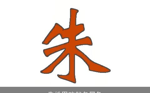 朱姓男孩起名属兔