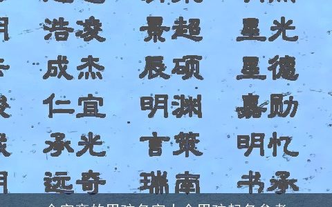 金字旁的男孩名字大全男孩起名参考