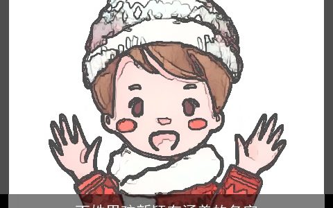 丁姓男孩新颖有涵养的名字