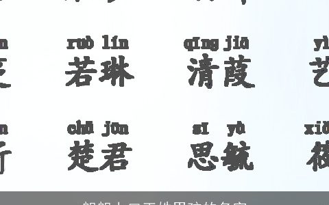 朗朗上口王姓男孩的名字
