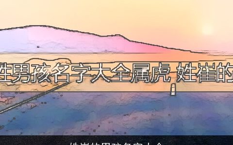 姓崔的男孩名字大全