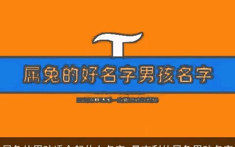 属兔的男孩适合起什么名字 最吉利的属兔男孩名字