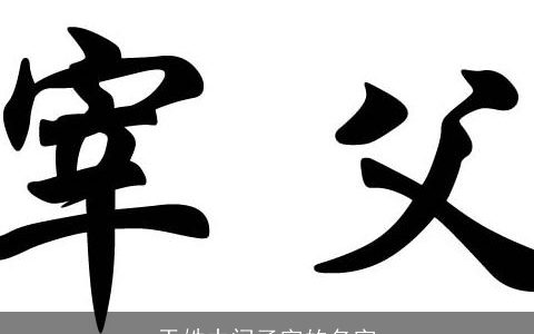 于姓中间子字的名字