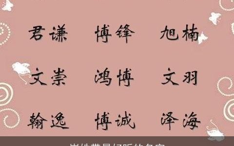 崔姓带晨好听的名字