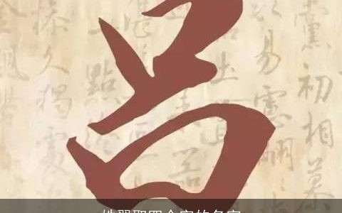 姓翟取四个字的名字