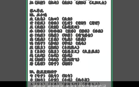 被组词 被字组词 名字大全包含有被的词语成语 2023好听帅气的成语名字精挑